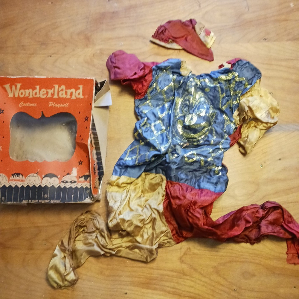 Rare Antique Wonderland Costume Playsuit Clown Circus Vintage
